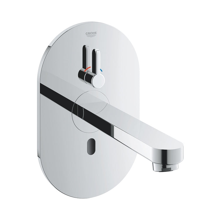Grohe Elektronischer Waschtischmischer H. 20 cm, ohne Ablauf und ohne Unterbauteil, mit Infrarotsteuerung und verstellbarem Temperaturbegrenzer, Chromoberfläche EUROSMART COSMOPOLITAN E 36412000