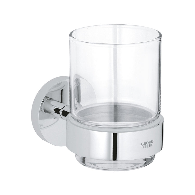 Grohe Glas mit Halterung, Chromoberfläche ESSENTIALS 40447001