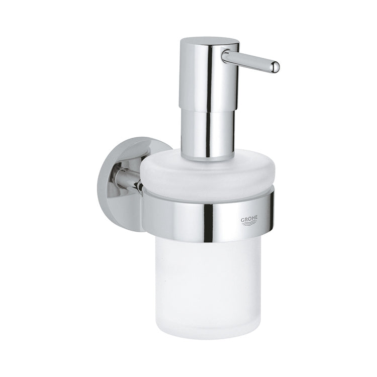 Grohe Seifenspender mit Rücklaufverschraubung, 160 ml Inhalt, Chromoberfläche ESSENTIALS 40448001