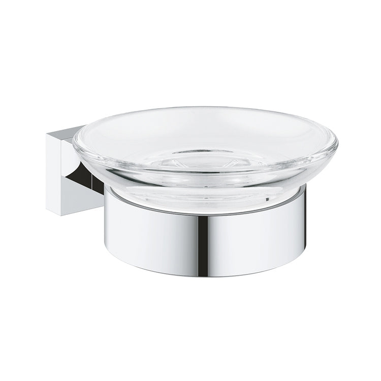 Grohe Seifenspender mit Halterung, Chromoberfläche ESSENTIALS CUBE 40754001