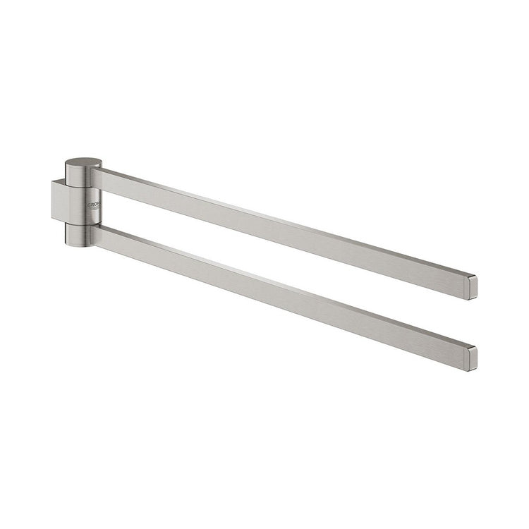 Grohe Doppel-Handtuchhalter, schwenkbar, gebürstete Chromoberfläche SELECTION 41063DC0
