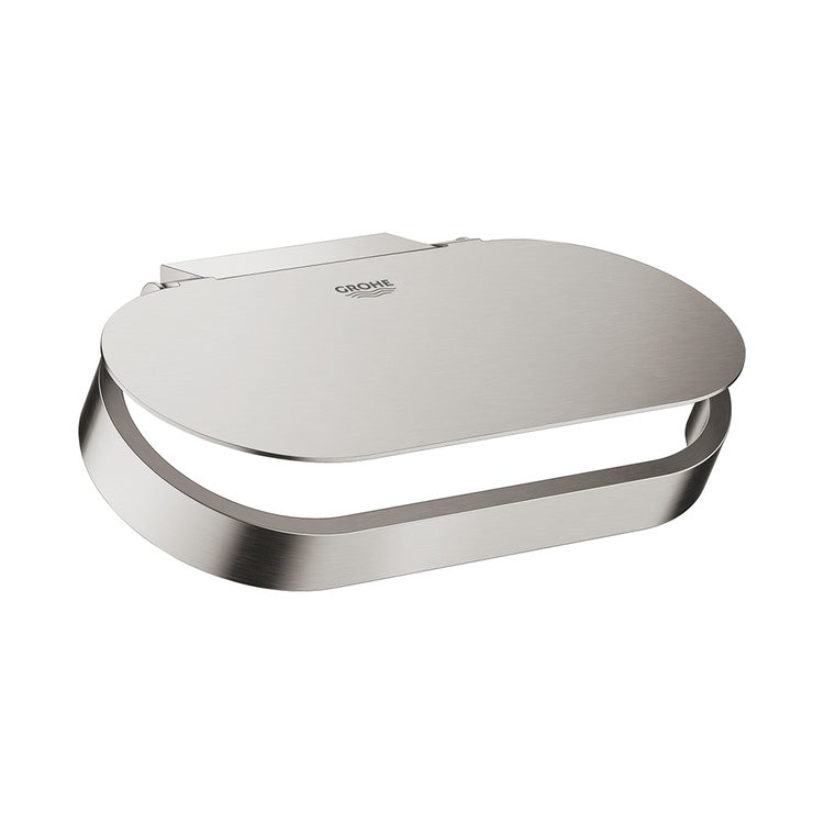 Grohe Toilettenrollenhalter mit Deckel, verdeckte Befestigung, gebürstete Chromoberfläche SELECTION 41069DC0