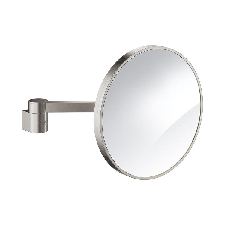 Grohe Vergrößerungsspiegel ohne Beleuchtung, verdeckte Befestigung, gebürstete Chromoberfläche SELECTION 41077DC0