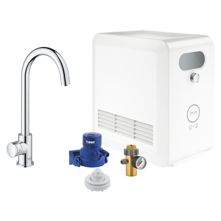 Grohe Einhebelmischer C-Auslauf mit Filtersystem und WLAN, verchromt BLUE PROFESSIONAL 31302002