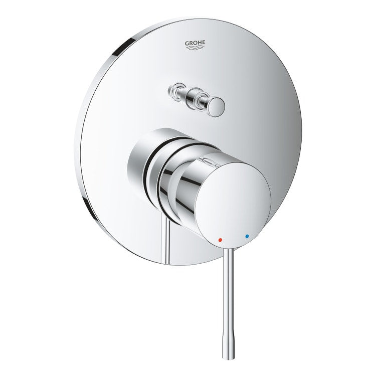 Grohe Einhandmischer mit Zwei-Wege-Umschalter, ohne Unterputzkörper, Chromoberfläche ESSENCE 24058001
