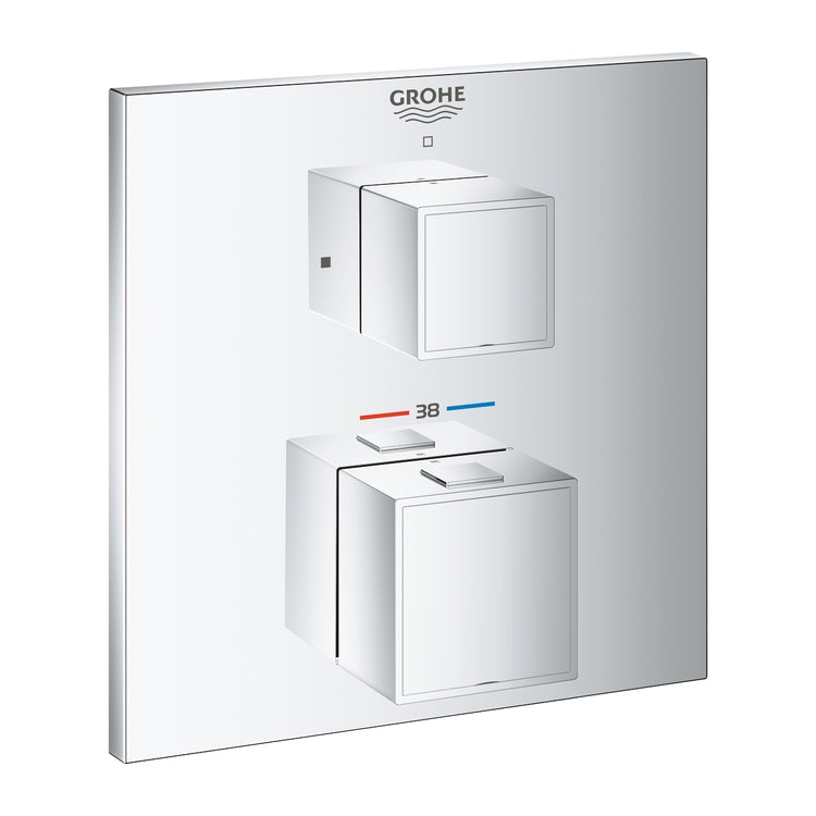 Grohe Einweg-Thermostatmischer, Chromoberfläche GROHTHERM CUBE 24153000