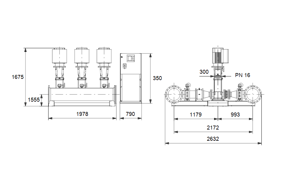 GRUNDFOS Druckerhöhungsanlage Hydro MPC-E 3 CRE120-2-1 Art. 96823531