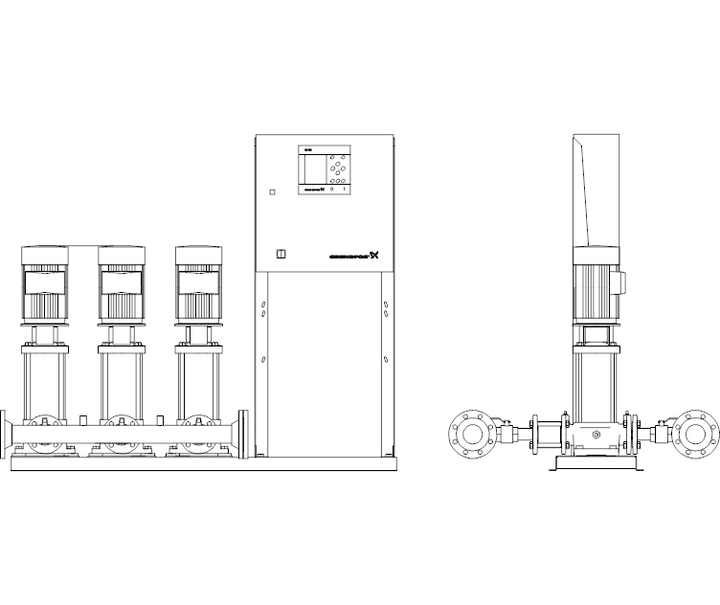 GRUNDFOS Druckerhöhungsanlage Hydro MPC-E 3 CRIE15-3 Art. 91044184