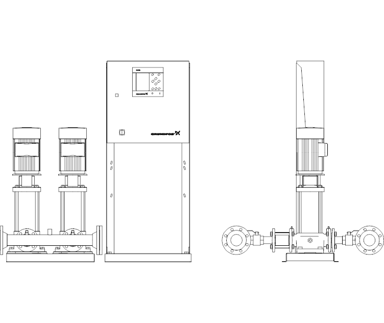 GRUNDFOS Druckerhöhungsanlage Hydro MPC-E 3 CRIE15-7 Art. 91044185