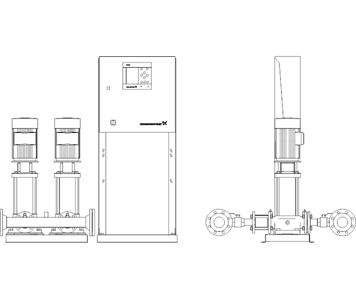 GRUNDFOS Druckerhöhungsanlage Hydro MPC-E 3 CRIE15-7 Art. 91044185