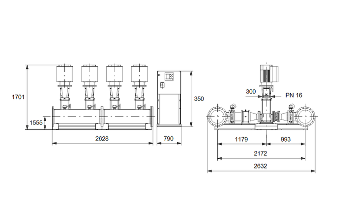GRUNDFOS Druckerhöhungsanlage Hydro MPC-E 4 CRE120-2 Art. 96823545