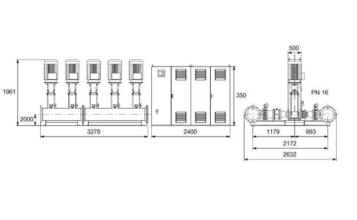GRUNDFOS Druckerhöhungsanlage Hydro MPC-E 5 CR120-3 Art. 96941000