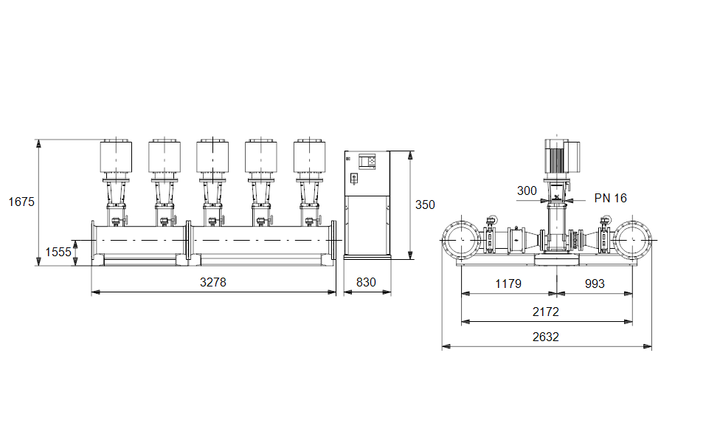 GRUNDFOS Druckerhöhungsanlage Hydro MPC-E 5 CRE120-2-1 Art. 96940994
