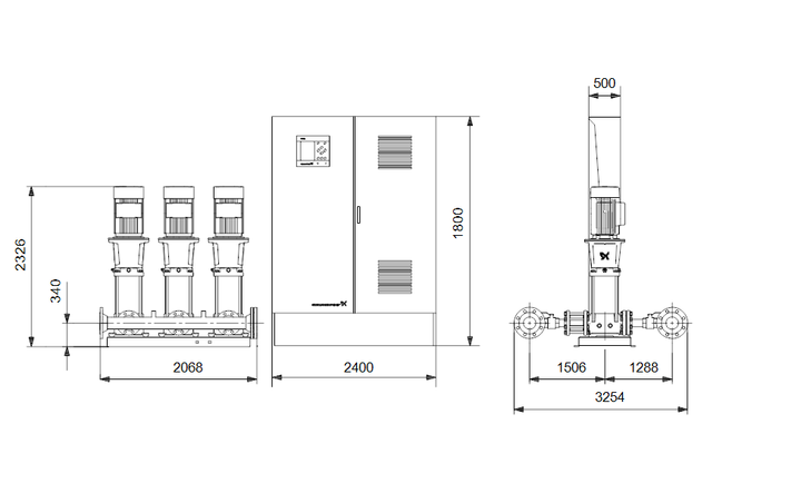 GRUNDFOS Druckerhöhungsanlage HYDRO MPC-F 3 CR120-5-1 Art. 96818096