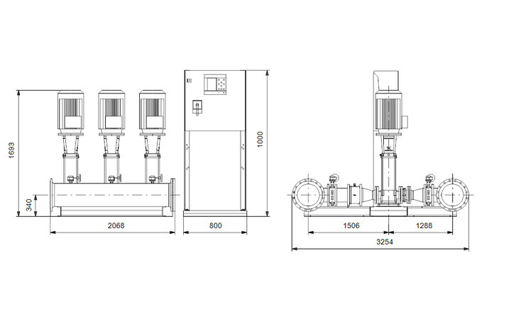 GRUNDFOS Druckerhöhungsanlage HYDRO MPC-S 3 CR120-2 Art. 96812307
