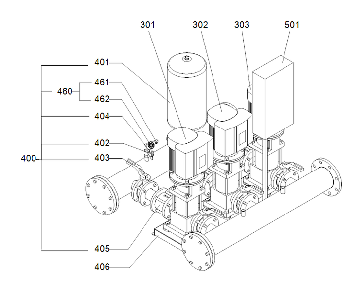 GRUNDFOS Druckerhöhungsanlage HYDRO MULTI-E 3 CRIE 20-3 Art. 96152341