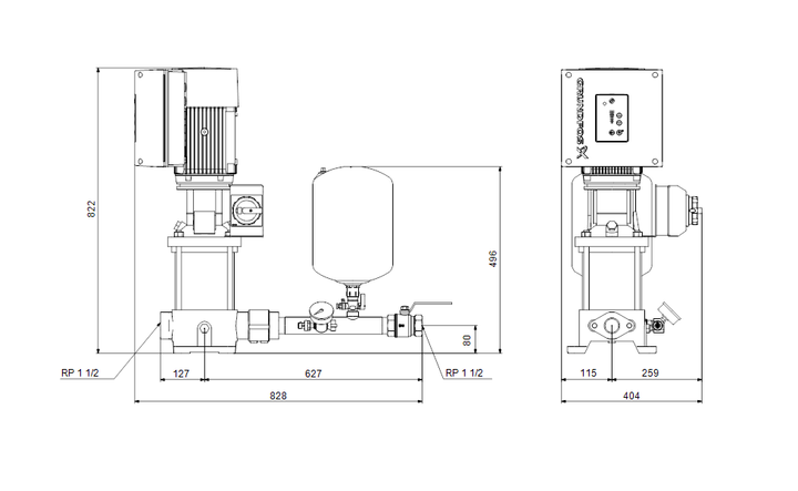 GRUNDFOS Druckerhöhungsanlage Hydro Solo-E CRE 10-6 Art. 91048905
