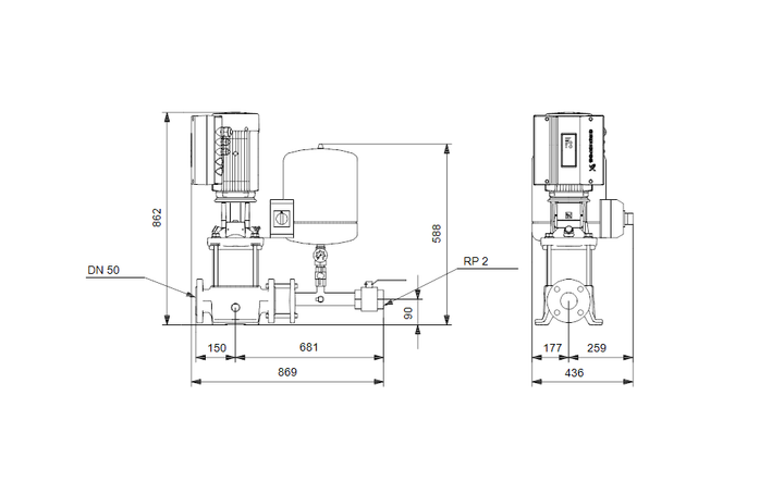GRUNDFOS Druckerhöhungsanlage Hydro Solo-E CRE 20-3 Art. 91048910