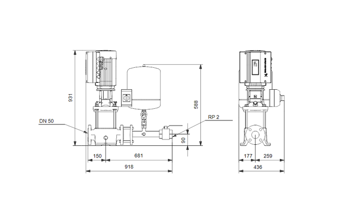 GRUNDFOS Druckerhöhungsanlage Hydro Solo-E CRE 20-4 Art. 91048911