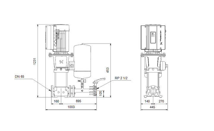 GRUNDFOS Druckerhöhungsanlage Hydro Solo-E CRE 32-4-2 Art. 91048914