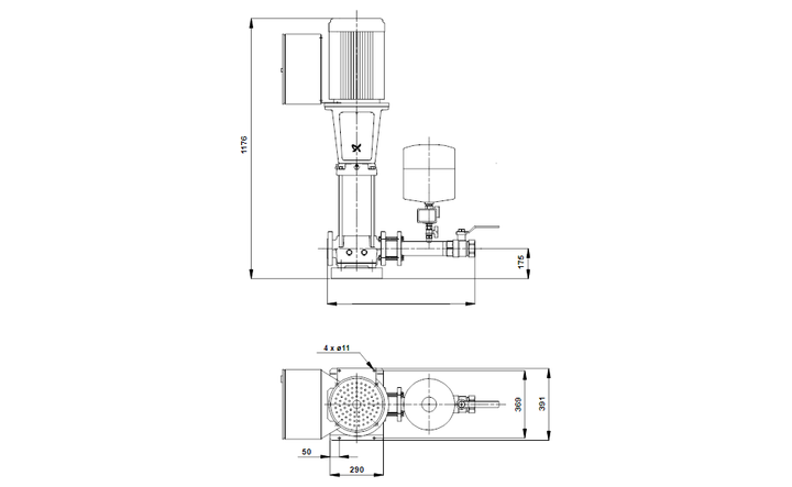 GRUNDFOS Druckerhöhungsanlage Hydromono 1 CR32-4-2 400V Art. 91041285
