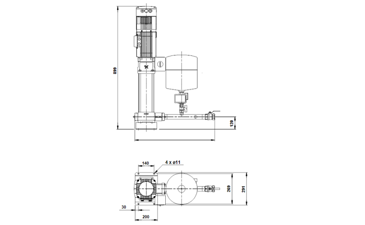 GRUNDFOS Druckerhöhungsanlage Hydromono 1 CRE1-19 230V Art. 96051038