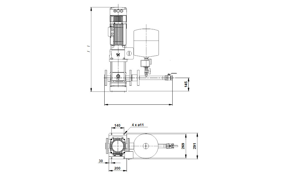 GRUNDFOS Druckerhöhungsanlage Hydromono 1 CRNE1-11 230V Art. 96051044