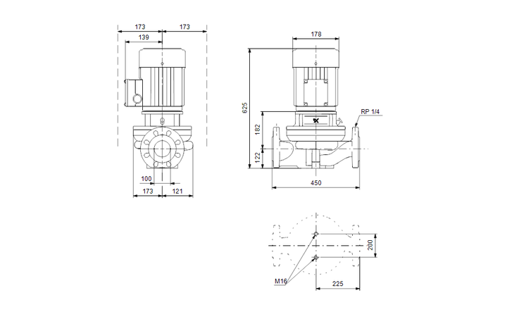 GRUNDFOS Einstufige Inlinepumpe TP 100-60/4 A-F-A-RUUE Art. 96438853