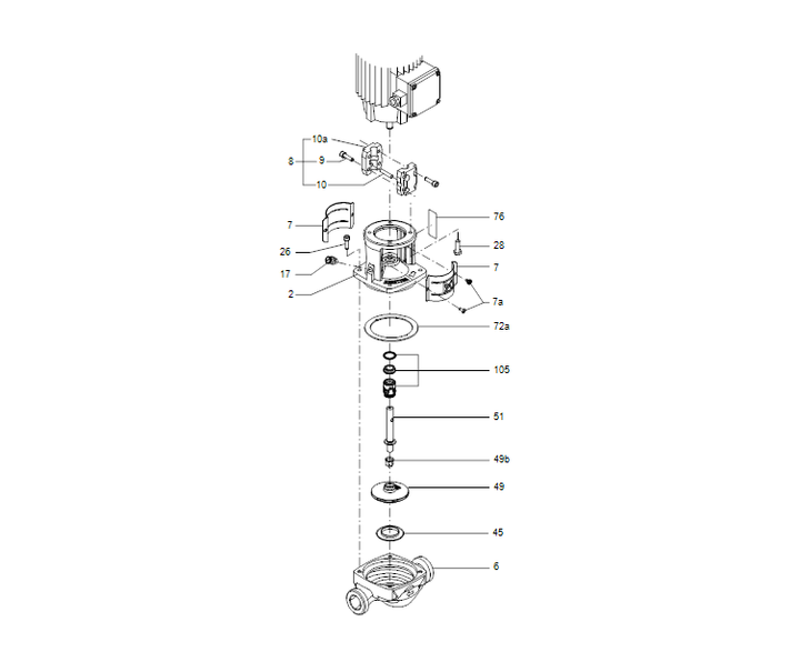 GRUNDFOS Einstufige Inlinepumpe TP 32-90/2 B A-O-Z-BUBE Art. 96408470