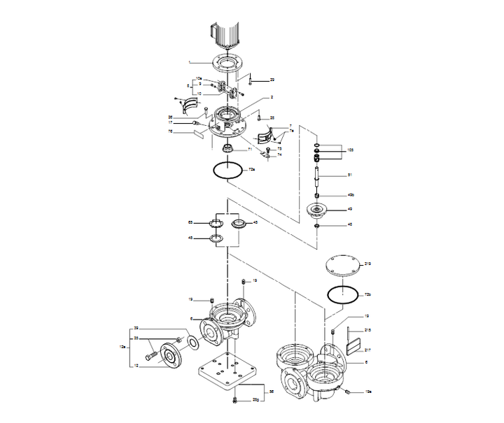 GRUNDFOS Einstufige Inlinepumpe TPED 40-230/2 A-F-A-RUUE Art. 96276140