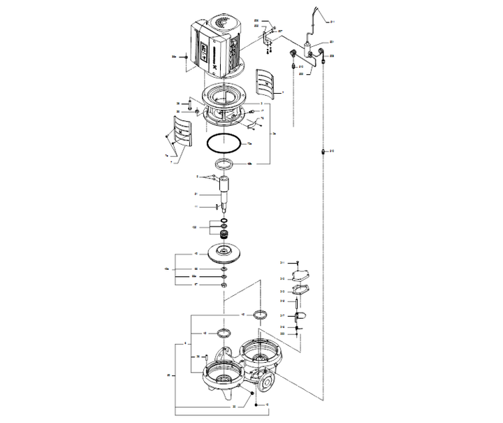 GRUNDFOS Einstufige Inlinepumpe TPED 65-90/4-S A-F-A-GQQE Art. 96275852