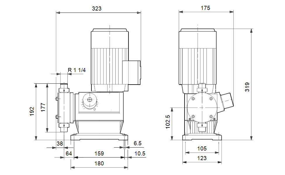 GRUNDFOS Mechanische Dosierpumpe DMX 75-4 B-PP/E/T-X-E1B4B4 Art. 96684502
