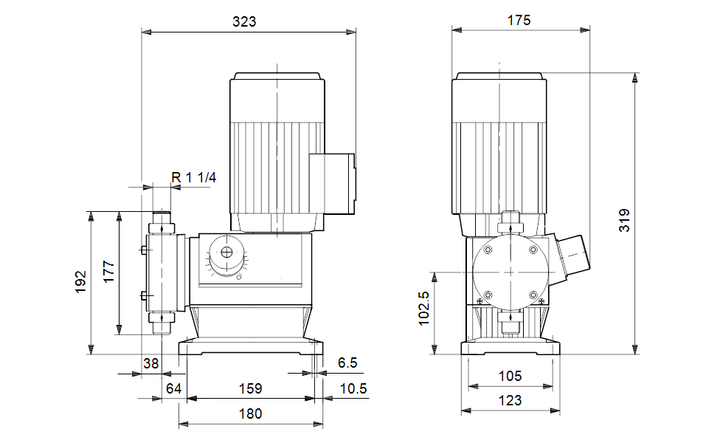 GRUNDFOS Mechanische Dosierpumpe DMX 75-4 B-PP/V/G-X-E1B4B4 Art. 96684463