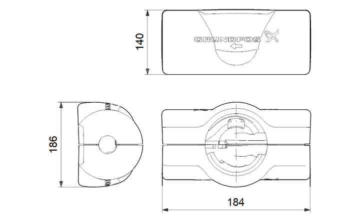 GRUNDFOS  Mechanische Zubehör Wärmedämmschalensatz Art. 96741524