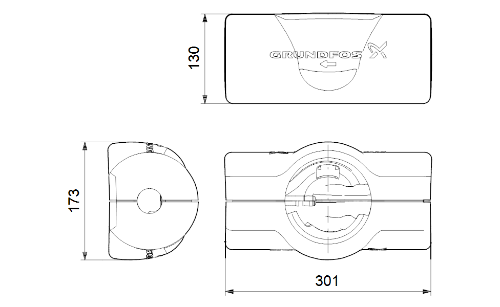 GRUNDFOS Mechanische Zubehör Wärmedämmschalensatz Art. 96763566