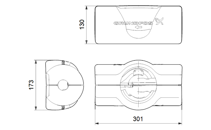 GRUNDFOS Mechanische Zubehör Wärmedämmschalensatz Art. 96763566