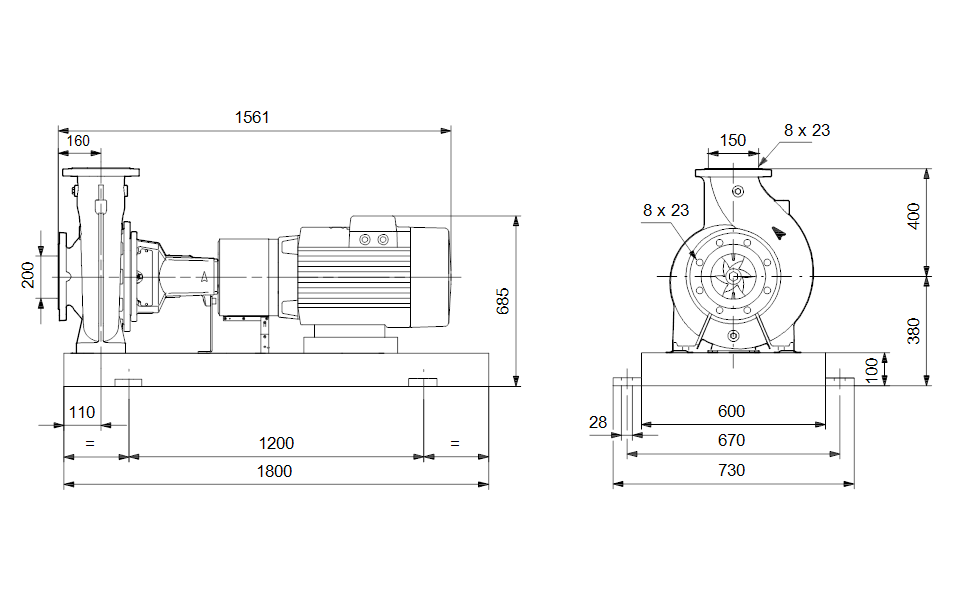 GRUNDFOS Normpumpe NK 150-315/322 Art. 95107241