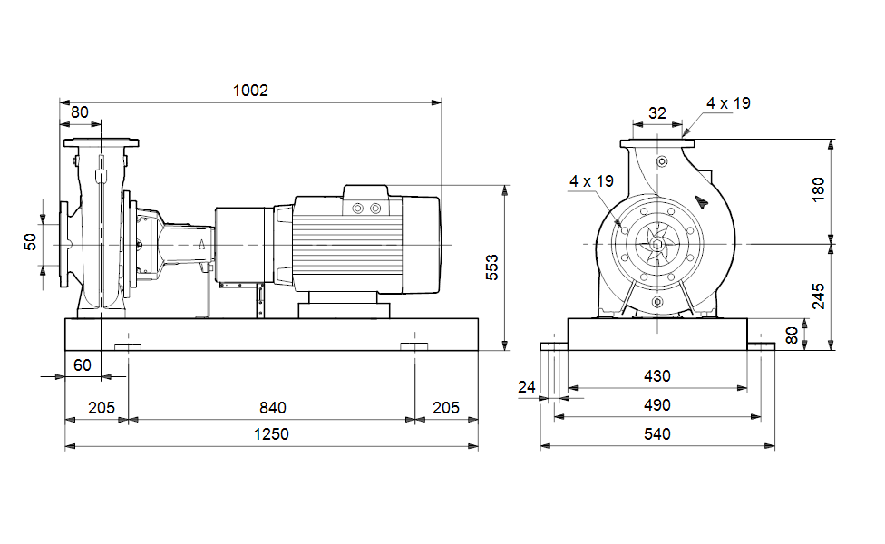 GRUNDFOS Normpumpe NKE 32-200/219 Art. 96600402