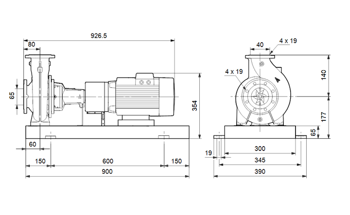 GRUNDFOS Normpumpe NKE 40-125/127 Art. 96600426
