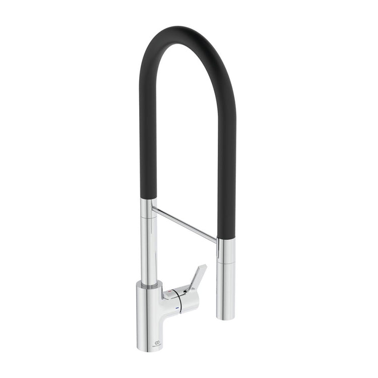 Ideal Standard Einhand-Profimischer H. 60 cm, schwenk- und ausziehbarer Auslauf, Chromoberfläche GUSTO BD421AA