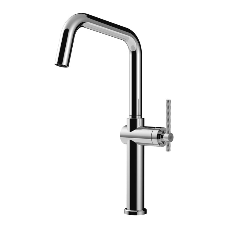 Gessi Einhebelmischer semi pro H. 41 cm für Spüle, Einhand, mit schwenkbarem Auslauf, Chrom-Finish HABITO 60650#031