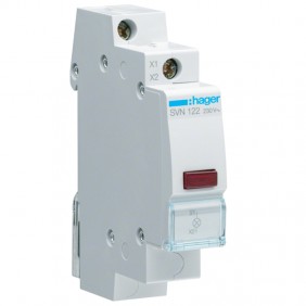 Hager SVN122 Anzeigegerät DIN 1 Modul 230 V rot