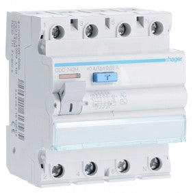Hager CDC742H Fehlerstrom-Schutzschalter 4P 40 A 30 mA AC