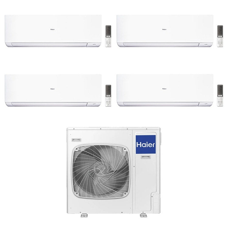 Haier 4-fach-Split-Klimagerät EXPERT, Wandgerät, Inverter, WLAN, Weiß – Außengerät R32 12,5 kW, Innengeräte 12000+12000+12000+18000 BTU 5U125S2SN1FA+AS[35|35|35|50]XCAHRA