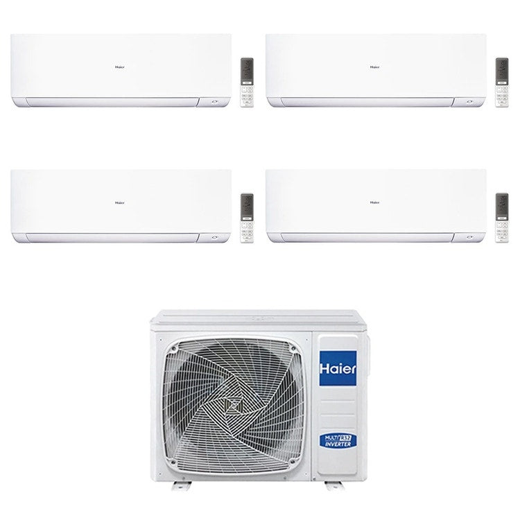 Haier 4-fach-Split-Klimagerät EXPERT, Wandgerät, Inverter, WLAN, Weiß – Außengerät R32 10 kW, Innengeräte 7000+7000+7000+18000 BTU 5U105S2SS5FA+AS[20|20|20|50]XCAHRA