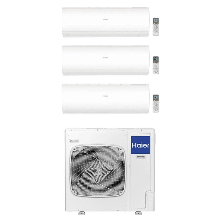 Haier 3-fach-Split-Klimagerät PEARL, Wandgerät, Inverter, WLAN, Weiß – Außengerät R32 12,5 kW, Innengeräte 9000+9000+18000 BTU 5U125S2SN1FA+AS[25|25]PBPHRA-PRE+AS[50]PDAHRA