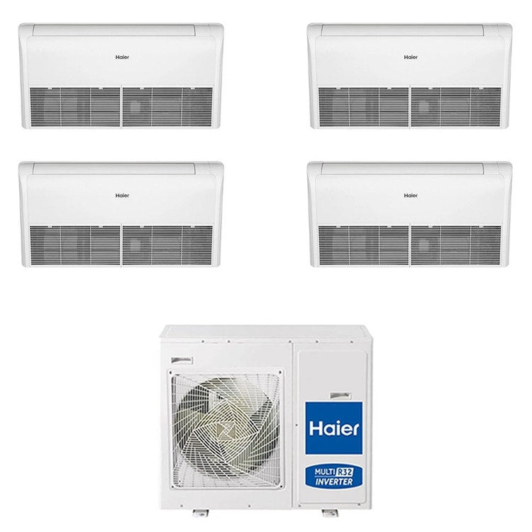 Haier 4-fach-Split-Klimagerät Decke/Boden, Decken-/Truhengerät, Inverter, Weiß – Außengerät R32 8,5 kW, Innengeräte 12000+12000+12000+12000 BTU 4U85S2SR5FA+AC[35|35|35|35]S2SG2FA(H)