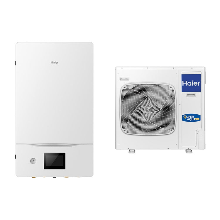 Haier Luft-Wasser-Wärmepumpe mit umkehrbarem Hydronikmodul Split 10 kW ACQUA SPLIT HE S 10 HU102WAMNA+AW102SNCHA