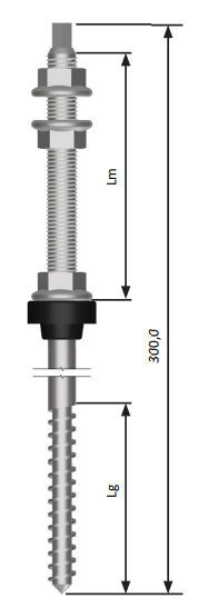 S:FLEX Hanger Bolt M12x300 700-200-004