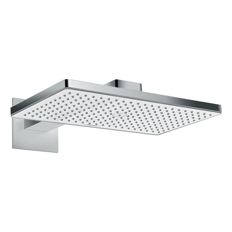 Hansgrohe Duschkopf 460, 1 Strahl, mit Duscharm, Chrom- und Weiß-Finish RAINMAKER SELECT 24003400